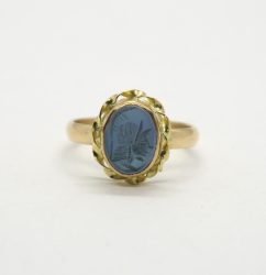 Anello corniola piccola oro1