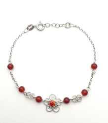 Bracciale fiore e pietre 3