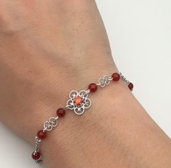 Bracciale fiore e pietre 3