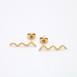Orecchini Onde d’oro realizzati a mano con cura e passione 1
